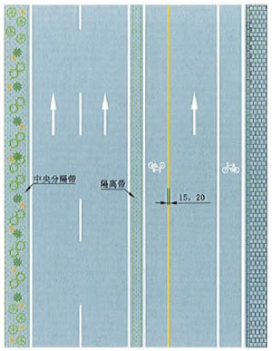 黄色单实线车行道边缘线